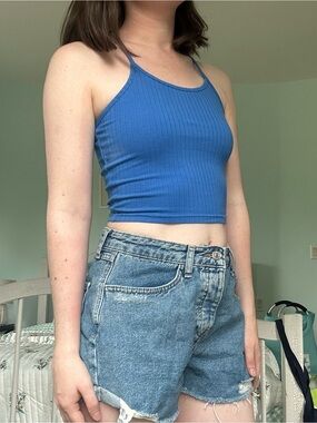 Royal blue crop top